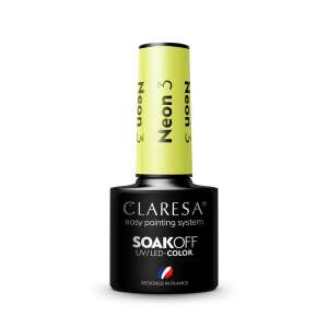 Claresa Neon 03 Soak-Off UV/LED Gel Polish, einfaches Lackiersystem, entworfen in Frankreich - Gel-Lack