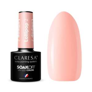 Claresa Lollipop 02 Soak-Off UV/LED Gel Polish, 5g, einfaches Lackiersystem, entworfen in Frankreich - Claresa