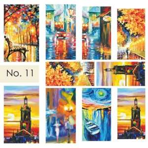 Körömmatricák 12 különböző városképes és tájképes mintával - Körömmatrica