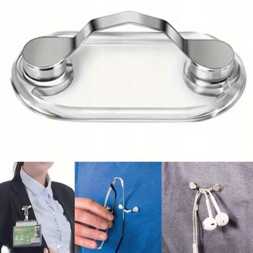 Suport cu clips magnetic pentru ochelari, Zola, multifunctional, ABS, otel, 4.4 x 2.4 cm, transparent 147876625