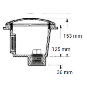 Fenékürítő betonos medencéhez 1 1/2" 135870249 - Beépítő elem