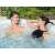 People relaxing with Lay-Z-Spa hot tub pillows, comfortable spa headrests