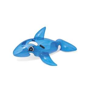 Niebieski nadmuchiwany rekin do jazdy dla dzieci, ponton do basenu, zabawka wodna - Nadmuchiwana gra i gra plażowa