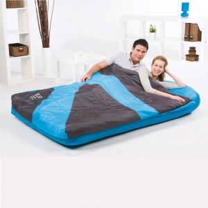 Inflatable double guest bed with sleeping bag, 191 x 137 x 22 cm, comfortable and portable - Bestway