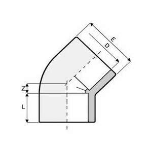 PVC Könyök 45 fokos D50 102458855 - Szűrőberendezés & Vízforgató
