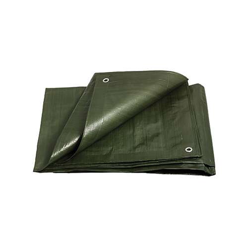 Zöld takaróponyva, 4x3m, vízálló, erős, időjárás elleni védelem, kültéri használatra