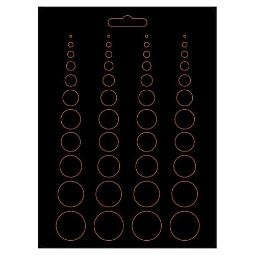 Pöttyös Home Decor stencil 23, kör minta - Rajzsablon