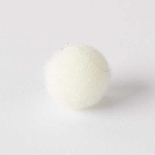Világos bézs zsenília pompon, 2 cm, tökéletes kézműveskedéshez és dekorációhoz - Dekor zsenília