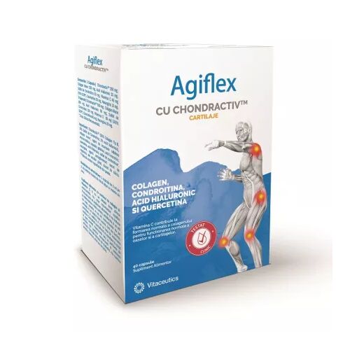 Agiflex Chondractivval az ízületek támogatására, 40 kapszula - Csonterősítő és porcerősítő