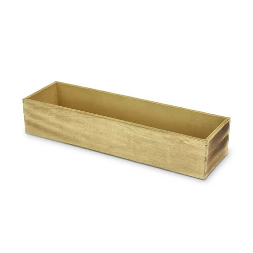 Dekoláda natúr fa tálca 35x10cm, dekoratív fa doboz asztaldíszekhez - Tálca