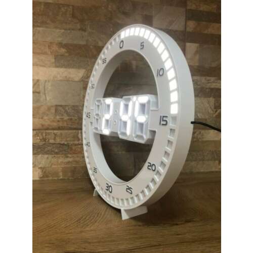 3D Modern Digital Desk/Wall LED Clock White