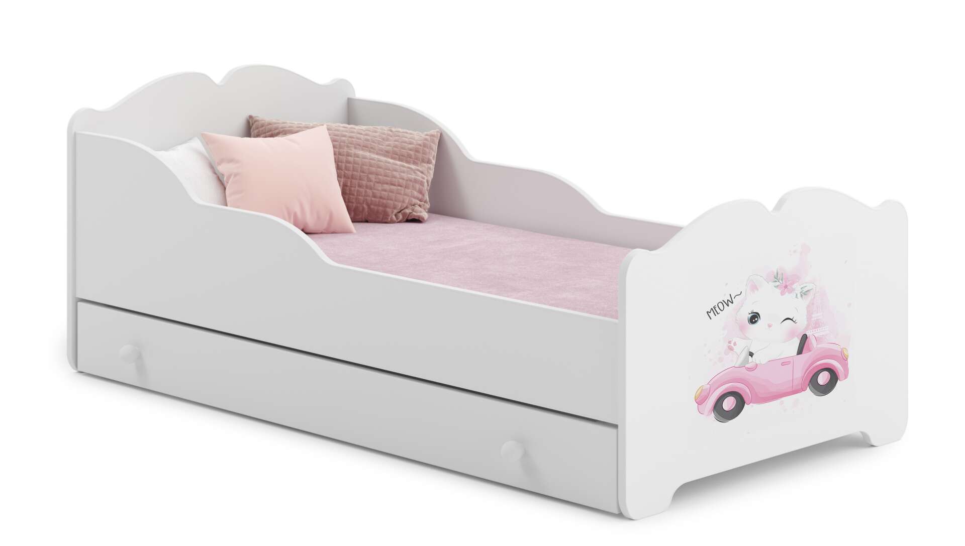 Kobi Anna Ifjúsági ágy matraccal és ágyneműtartóval 80x160cm - feh...