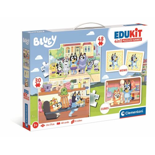 Clementoni Edukit 4 az 1-ben Bluey puzzle és játék szett gyerekeknek 