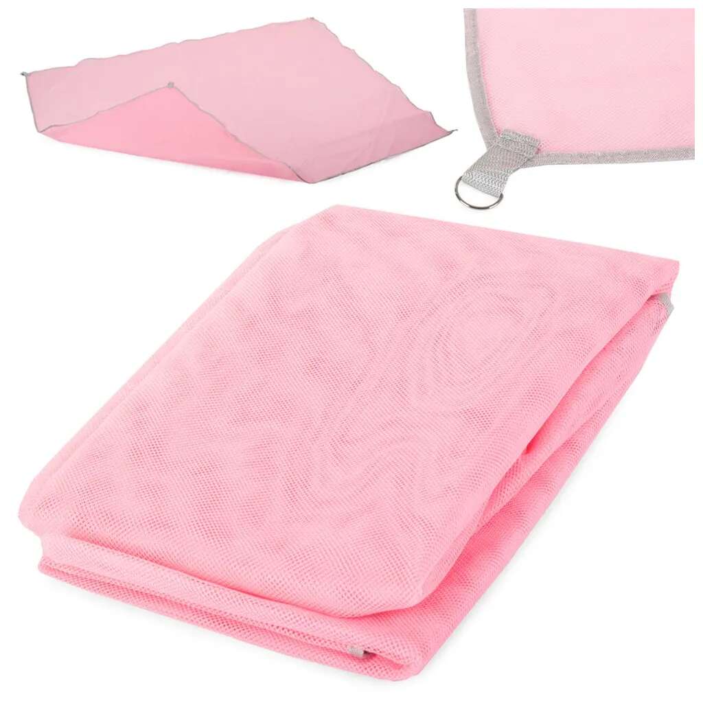 Beach mat with special two-layer mesh technology 200cm x 150cm, pink