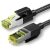 Cablu de retea, UGREEN, NW150, F/FTP Ethernet RJ45, Cat 7, Lungime 0.5 m, Viteza 10 GB/s, Conectori placati cu aur, Negru, Tip snur impletit (UG80420) (80420) 43315145