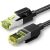Cablu de retea, UGREEN, NW150, F/FTP Ethernet RJ45, Cat 7, Lungime 0.5 m, Viteza 10 GB/s, Conectori placati cu aur, Negru, Tip snur impletit (UG80420) (80420) 43315145