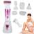 Marske 5 in 1 Epilator, Shaver, Trimmer, Massager, and Facial Brush with stand, USB cable, and attachments