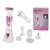 Marske 5 in 1 Epilator, Shaver, Trimmer, Massager, and Facial Brush with stand, USB cable, and attachments