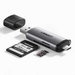 Ugreen USB-C - USB-A átalakító, micro sd és sd kártyaolvasó, szürke 43315322 