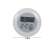 White digital kitchen timer with LCD display, minutes and seconds setting, start/stop and reset buttons, 6.5cm diameter