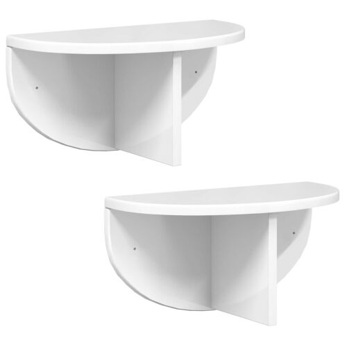 vidaXL 2 db-os magasfényű fehér falipolc szett, 38x19x19 cm - Irodabútor