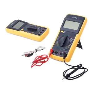 DT9208A LCD Digitalmultimeter mit Temperatursensor, Gelb - Multimeter