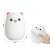 LED night light for kids, cat shaped, RGB, with remote control, white, dimensions