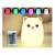 LED night light for kids, cat shaped, RGB, with remote control, white, multiple colors