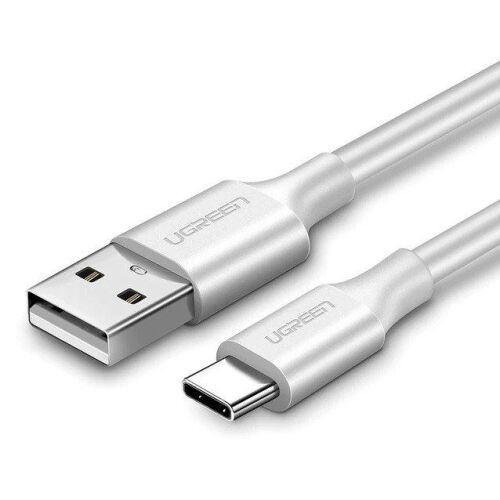 UGREEN USB zu USB-C Kabel, weiß, 0,25 m, zum Aufladen und zur Datenübertragung