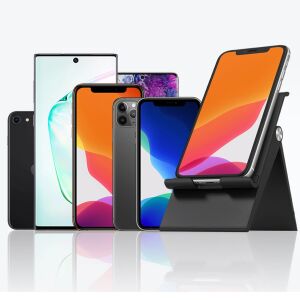 UGREEN LP247 Stojak na telefon, regulowany, 4,7-7,9 (czarny) 134265415 - Biurkowy uchwyt na telefon