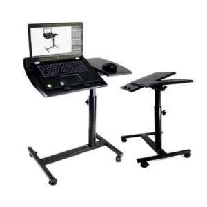 Prémiový stojan na notebook, nastaviteľná výška, rolovací, sklopný, 80 cm