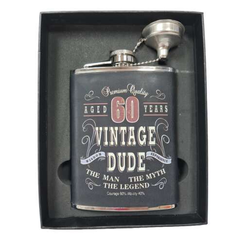 Prémium Pálinkás Kulacs - 60. Születésnap - 200ml