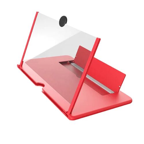 3D Telefon Képernyő Nagyító okostelefonokhoz, BBV márka, piros - Képernyőnagyító mobiltelefonhoz