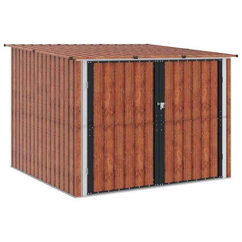 vidaXL Barna Fém Kerékpártároló Sátor 215x206x157cm - Kerékpártároló