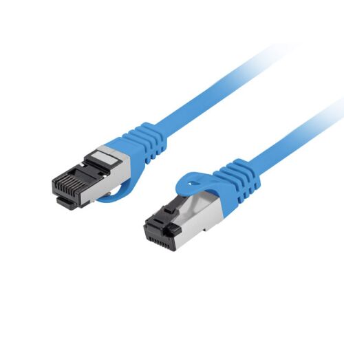 Lanberg kék Cat.8.1 S/FTP hálózati patch kábel közelről - Patch kábel