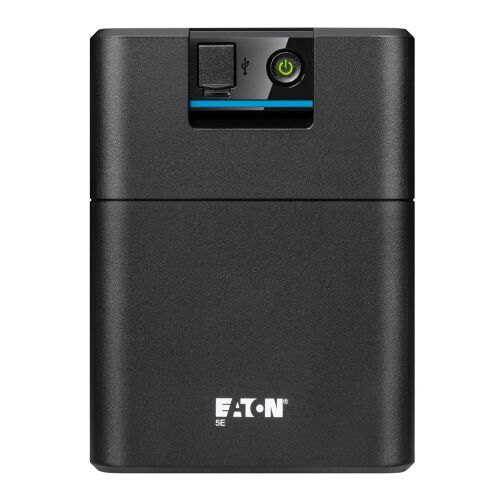 Eaton 5E Gen2 1200VA UPS elölnézet bekapcsológombbal és Eaton logóval - Szünetmentes tápegység