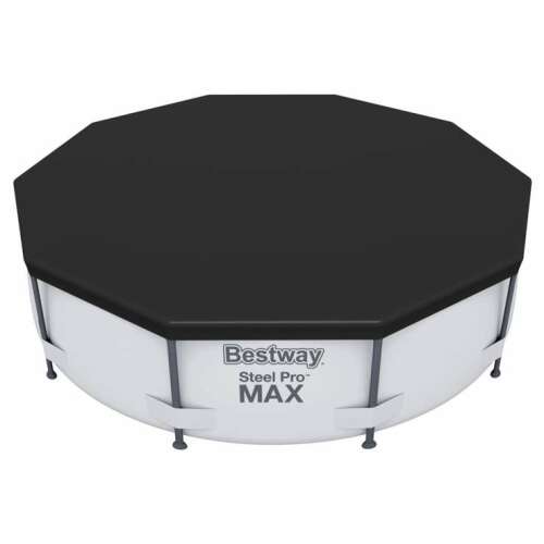 Bestway Steel Pro MAX medence takaró, fekete, 305cm, fémvázas medencékhez