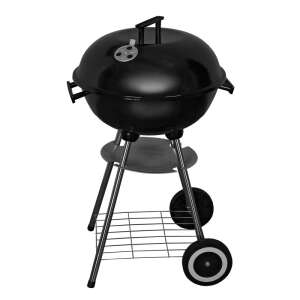 Grill węglowy Activa z pokrywą, 43 cm, czarny - Grillowanie i gotowanie na świeżym powietrzu