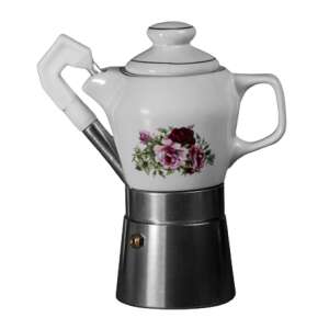 Fatima 2-osobová kávovar na espresso s kvetinovým vzorom