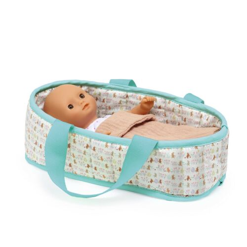 Djeco Pomea Sasha Mini baba mózeskosárban, takaróval és párnával - Babázás