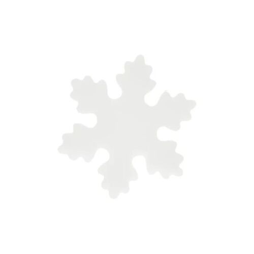 Fehér hungarocell hópihe dísz 6x6 cm karácsonyi dekorációhoz - Hungarocell dekor alapanyag