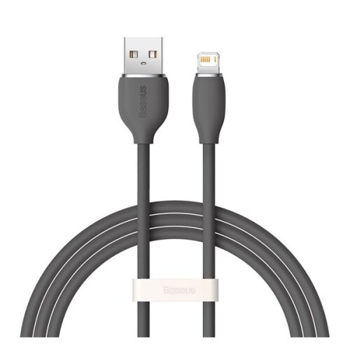 Baseus Jelly Liquid iPhone Lightning kábel, fekete, 1.2m - Kábel