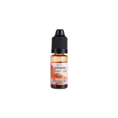 Let's Resin alkohol tinta - barack, 10 ml-es üveg fehér háttérrel - Hobby festék