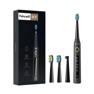 Fairywill FW-507 Essential D7 Szónikus Elektromos fogkefe, Fekete 