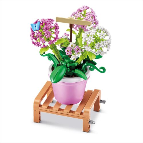 MAX LEGO Botanical Collection: Rózsaszín cserepes virág építőkészlet - ZURU