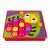 Oktató puzzle mozaik tábla színes gombokkal és katicabogár mintával