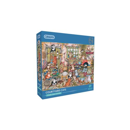 Gibsons Courtyard Cats 1000 darabos kirakó puzzle - Puzzle