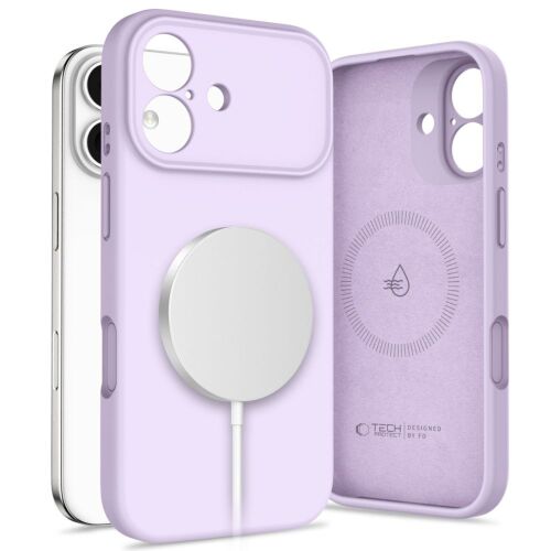 Tech-Protect szilikon MagSafe tok iPhone 17-hez - lila 148501119 - Telefontok