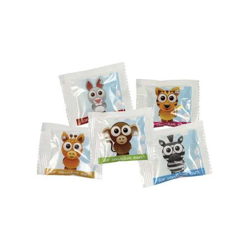 Studex füllyukasztó utókezelő cukorka, 5 db-os csomag, érzékeny fülekhez, aranyos állatos mintákkal