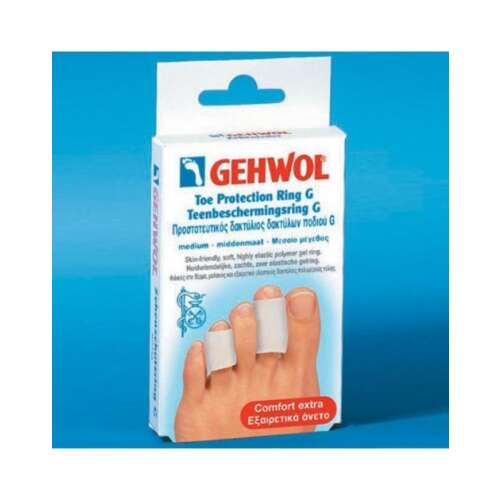 Gehwol lábujjvédő gyűrű, közepes méret, lábujjvédő gyűrűk tyúkszemek és szemölcsök ellen, 2 db-os csomag